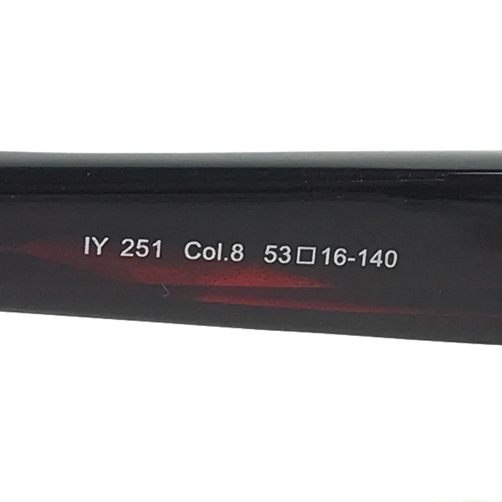 Iyoko-Inyake Eyeglasses Frames IY 251 Col.8 Red Rectangular Full Rim 53-16-140